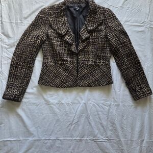 Rafaella Black and Brown Tweed Blazer